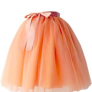Peach mini skirt tutu